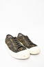 Fendi Brown Fabric Low Top Domino Sneakers Size 9