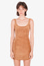 Fendi Brown Velvet Skims Sleeveless Mini Dress Size 36
