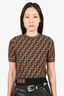 Fendi Brown Zucca Sweater Size 36