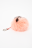 Fendi Coral 'Y' Puff Ball Keychain