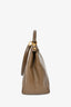 Fendi Grey Leather Large 'Peekaboo' Top Handle Tote Bag
