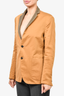 Fendi Grey/Tan Cotton/Silk Reversible Blazer Size 48