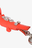 Fendi Red Embellished Alligator Key Ring