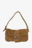 Fendi Vintage Brown Corduroy Baguette Bag
