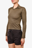 Fendi Vintage Brown Striped Collared Shirt Size 42