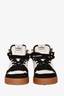 Fendi White/Black Leather 'Match' High Top Sneakers Size 40