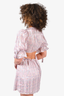 For Love & Lemons Pink/Blue Ditsy Floral Cut Out Mini Dress Size S