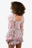 For Love & Lemons Pink Floral Ruched Dress Size S