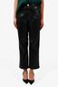 Frame Black Leather 'Le Jane Crop' Pants Size 24