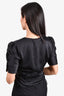 Frame Black Silk Ruched Button Down Top Size S