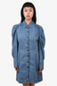 Frame Blue Denim Button Down Dress Size M