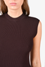 Frame Brown Ribbed Knit Sleeveless Midi Dress Size XS