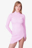 GCDS Pink Ribbed Bodycon Dress Size XS
