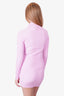 GCDS Pink Ribbed Bodycon Dress Size XS
