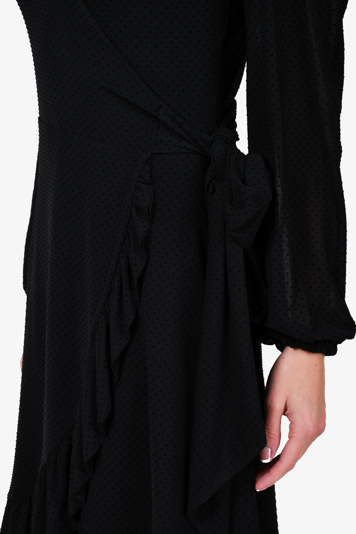 Ganni polka dot clearance ruffle dress