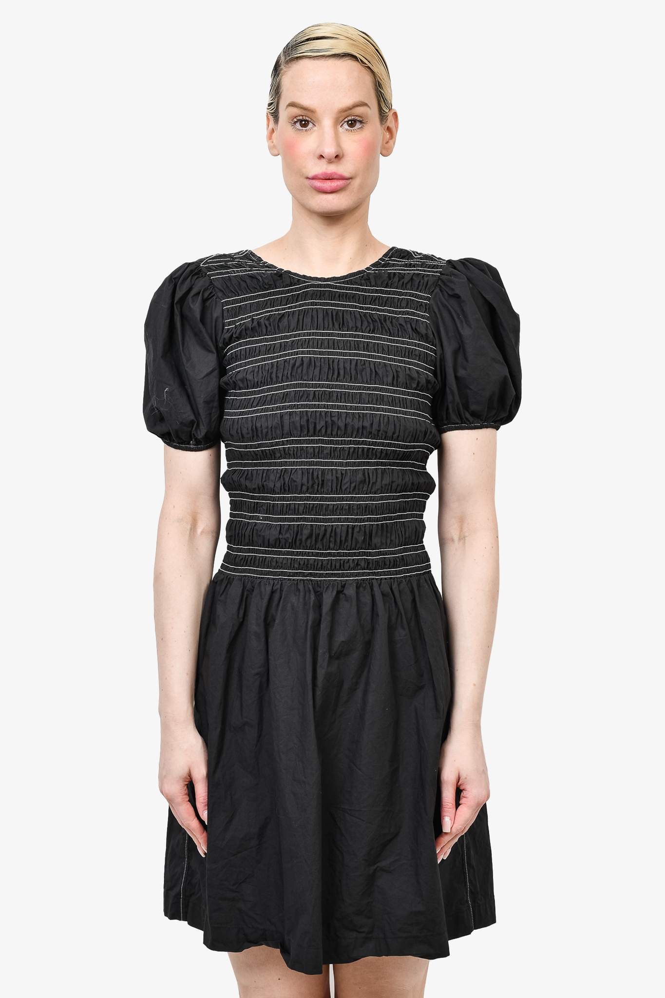 White ganni best sale dress