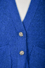 Ganni Blue Wool Crystal Button Cardigan Size XL