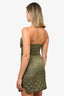 Ganni Green Quilted Nylon Sleeveless Mini Dress sz 38 w/ Tags