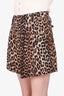 Ganni Leopard Print Short Size 36
