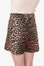 Ganni Leopard Print Short Size 36