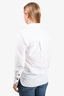 Ganni White Cotton Button Down Ruffle Top Size 34