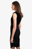Giambattista Valli Black Velvet Top Ruched Bottom Dress Size 42