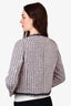 Giambattista Valli Pink Tweed Pattern Jacket Size 44