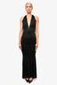 Gianni Versace Black Paliette Detail Gown Size 42
