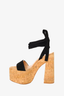 Gianvito Rossi Black Ambra Suede Platform Lace-up Sandals Size 37