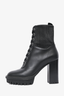 Gianvito Rossi Black Leather Combat Boots Size 36