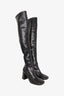Gianvito Rossi Black Leather Lyon Knee High Boots size 35