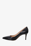 Gianvito Rossi Black Leather Pointed Toe Heels Size 41