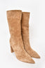 Gianvito Rossi Brown Suede Mid Calf 'Piper 85' Heeled Boots sz 42