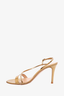 Gianvito Rossi Gold Metallic Crystal Embellishments Sandals Size 38.5