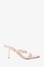 Gianvito Rossi Metallic Gold Woven Healed Sandals Size 38