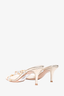 Gianvito Rossi Metallic Gold Woven Healed Sandals Size 38