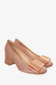 Gianvito Rossi Pink Satin Bow Detail Heels Size 38.5