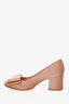 Gianvito Rossi Pink Satin Bow Detail Heels Size 38.5
