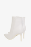 Gianvito Rossi White Leather Ankle Boots Size 36