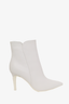 Gianvito Rossi White Leather Ankle Boots Size 36