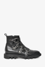 Givenchy Black Leather SHW Buckle Moto Boots sz 13
