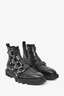 Givenchy Black Leather SHW Buckle Moto Boots sz 13