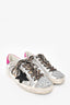 Golden Goose Silver Sequin Toe Star Sneakers sz 36