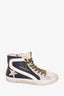 Golden Goose White/Navy Suede High Top Sneaker Size 37