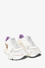 Golden Goose White/Purple Silver Lace Sneakers Size 38
