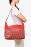 Goyard Red Canvas/Leather 'Grenadine' Zip Tote Bag