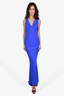 Greta Constantine Blue Bow Neckline Gown Size XS