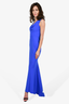 Greta Constantine Blue Bow Neckline Gown Size XS