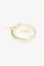 Gu_DE White Leather Top Handle Bag With Strap