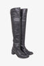 Gucci Black Leather Boots With GG Logo Detail Size 41